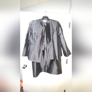 Elegant Black Women's Jacket and Skirt Set